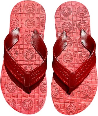 SUNINOW Men Flip Flops(Maroon , 9)