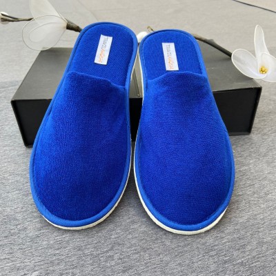 TRAVELKHUSHI Women Slippers(Blue , 10)