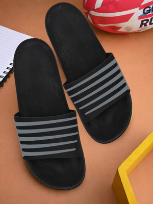Cloker Men Flip Flops(Grey, Black , 10)