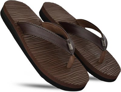 DR STTEP Men Soft Ortho Slippers for Women | Comfortable Anti-Skid Flip Flops Daily Use Slippers(Brown , 10)