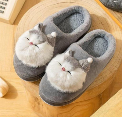 shoptegic Women Flip Flops(Grey , 7)