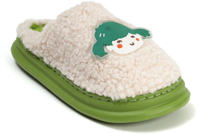 Mast & Harbour Women Flip Flops(Green, White , 4)