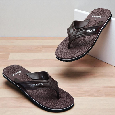Kixrun Men Slippers(Brown , 10)