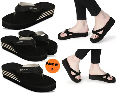 parasmisti Women Slippers(Black , 5)