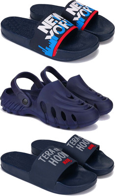DRACKFOOT Men Slides(Blue , 10)