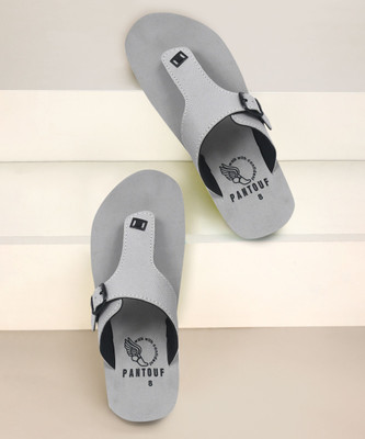pantouf Men Flip Flops(Grey , 7.5)