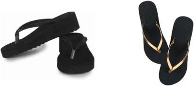 BOOMBEAUTY Women Flip Flops(Multicolor , 8)