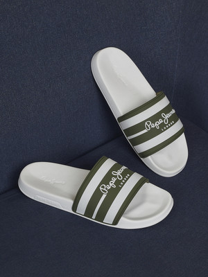 Pepe Jeans Men Slides(White , 10)