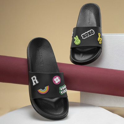 RED TAPE Women Slides(Black , 4)