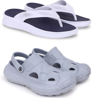 KAPYANSH Men Slippers(Blue, Grey , 7)