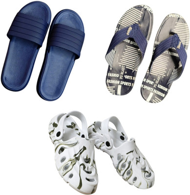 BLIBBERS Men Slippers(Blue, Blue, White , 9)