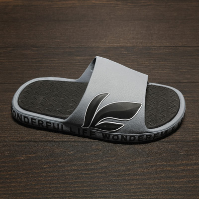 Fashion Engineer Men Slides(Grey, Black , 9)