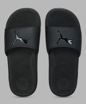 PUMA Women Slides(Black , 5)