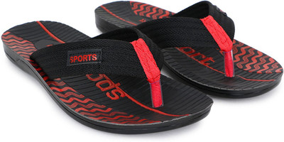 airaqua Men PU Slippers for Men & Boys | Comfortable Lightweight Daily Wear Flip-Flops Slippers(Black , 9)