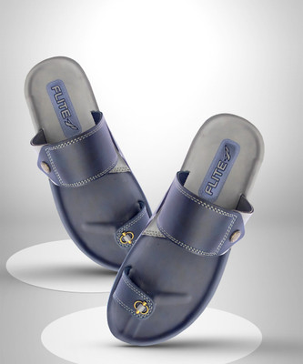 FLITE Men Slippers(Navy, Grey , 10)