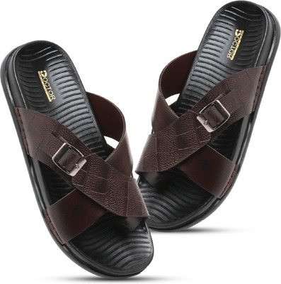 Doctor Health Super Soft Men Flip Flops(Brown , 10)