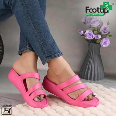 Footup Women Super Soft|Orthopedic|Comfortable|Lightweight|Diabetic Flip Flops(Pink , 3)