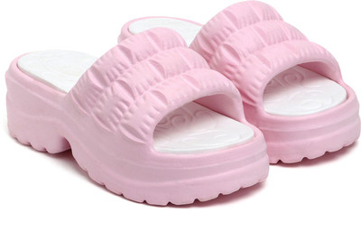 Skytrap Women Slippers(Pink , 7)