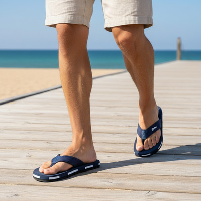 Hilux Men Slippers(Blue, Blue , 9)