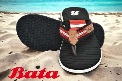 Bata Men Bata slippers for men comfortable and stylish chappal Slippers(Black 7)