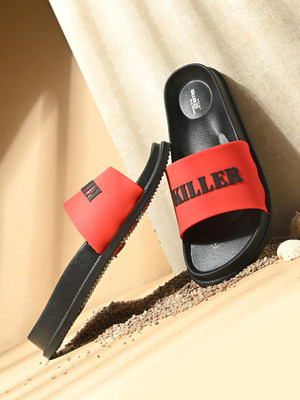 KILLER Men Doctor Soft|Orthopedic|Comfort|Lightweight|Durable|Diabetic|Non Slip Slipper Slides(Red , 8)