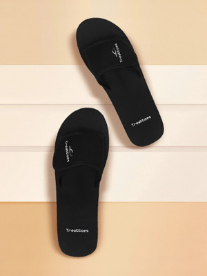 TREATTOES Women Ortho Care Orthopedic & Diabetic Comfortable Doctor Slippers for Women & Girl Slides(Black , 8)