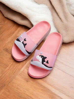 Pampy Angel Women Women Classic, Lightweight, Ultra cushion, Trendy Flipflops, Slipper, Slides Slides(Pink , 8)