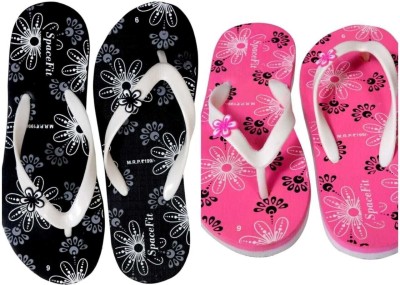 spacefit Women Flip Flops(Multicolor , 6)