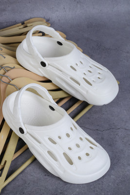 Bootco Men Clogs(White , 10)