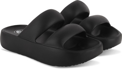 Beonza Women Slides(Black , 5)