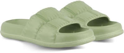 LNT FASHION Women Slides(Green , 8)