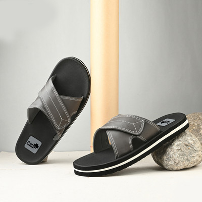 Footup Men Super Soft|Orthopedic|Comfortable|Lightweight|Diabetic Slippers(Black , 9)