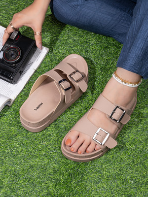 Layasa Women Slides(Beige , 4)