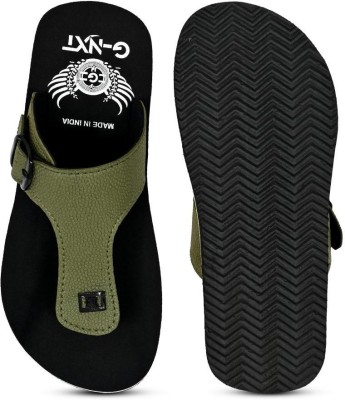 G NXT Men Comfortable|Ultra-Light|Stylish and Trendy|Flip Flops for Men Men Slippers Flip Flops(Black, Green , 9)