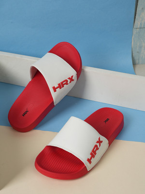 HRX by Hrithik Roshan Men Slides(Red, White , 6)