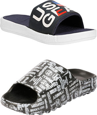 Orvax Men Slides(Blue , 7)