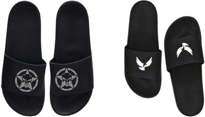 nvisan Men Slides(White, Grey, Black , 8)