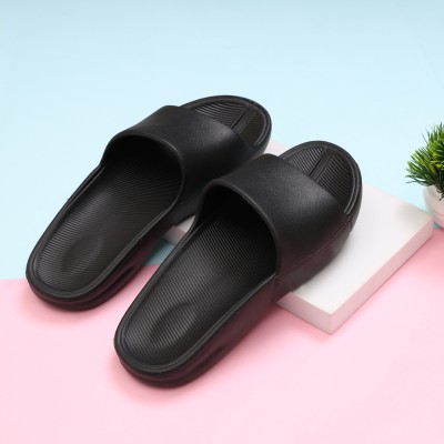 EVOK Men Slides(Black , 8)