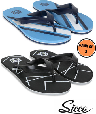 SICCO Men Flip Flops(Multicolor , 10)