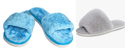 rexizone Women Flip Flops(Grey, Blue , 6)