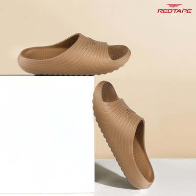 RED TAPE Men Slides(Brown , 8)