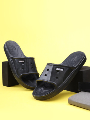 LYVI Men Slides(Black , 6)