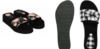 BOOMBEAUTY Women Flip Flops(Multicolor , 5)