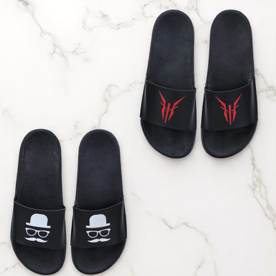 Digicros Men Slides(Red, White , 9)