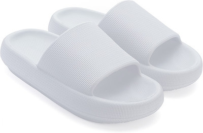 Joggesko Men Slides(White , 10)