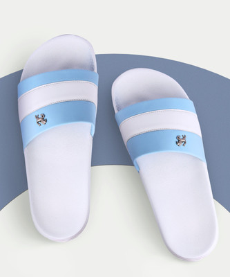Shoe Mate Men Slides(Blue , 6)