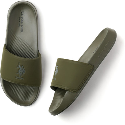 U.S. POLO ASSN. Men Slides(Green , 9)