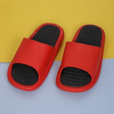 STYLE HEIGHT Men Slides(Red , 11)