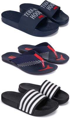 DRACKFOOT Men Slides(Black , 9)