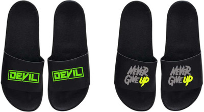 nvisan Men Slides(Green, Grey, Black , 8)